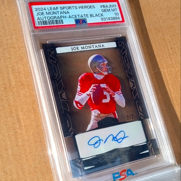 🏈🏆Joe Montana "Autograph Sports Heroes - Acetate Black 2/2 Insert" Slab🏆🏈 - Picture 4 of 4